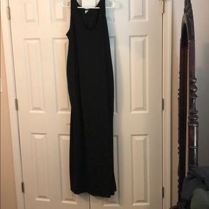 Dark Gray Soft and stretchy maternity maxi dress